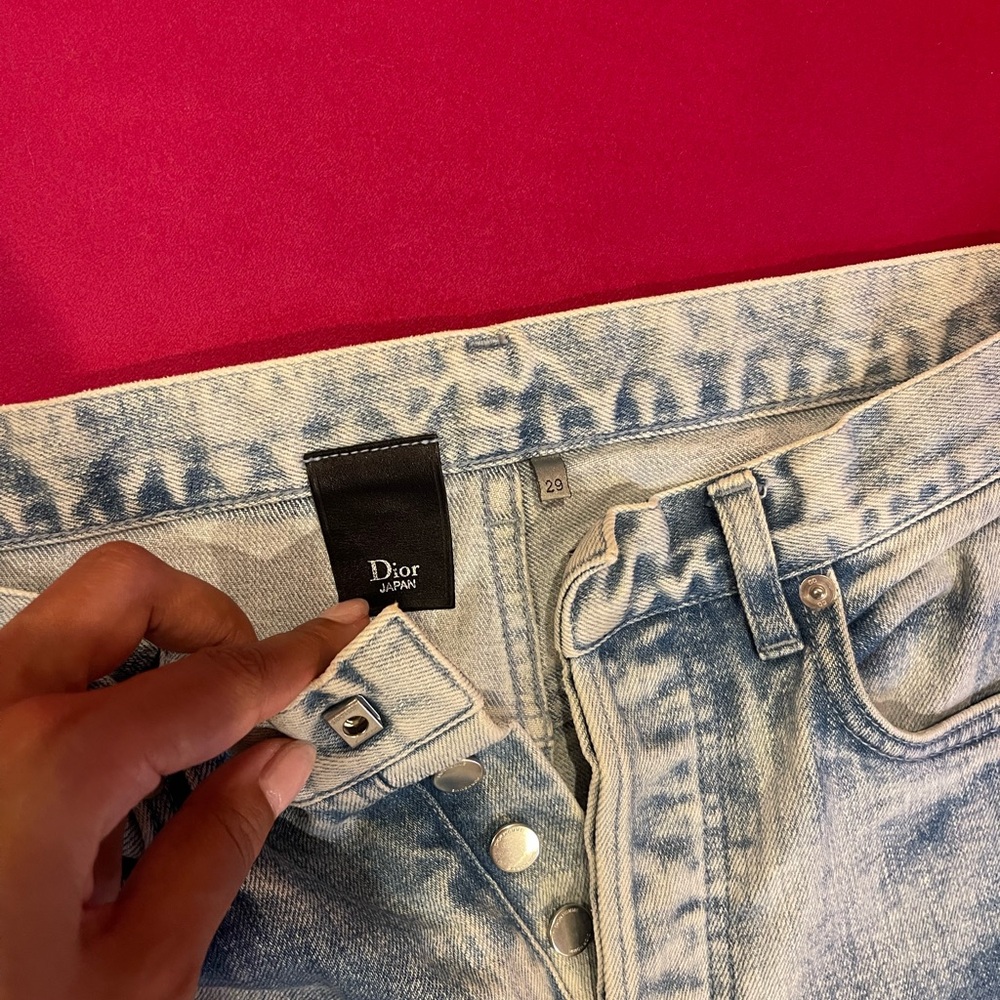 Dior Japan Light Blue Acid Wash Jeans
